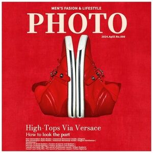 Versace Red Leather High-Top Sneakers | Medusa Hardware | Luxury Streetwear
